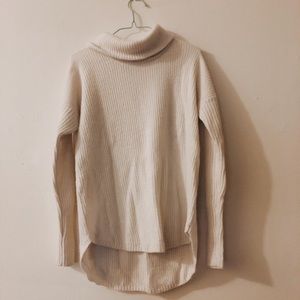 Ultra soft white turtleneck oversized